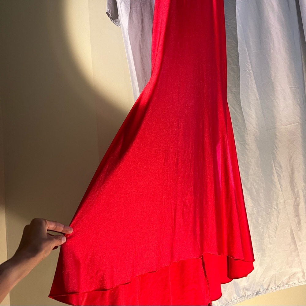 Kini Zamora Hawaiian designer/Project Runway red formal dress made in Hawai’i